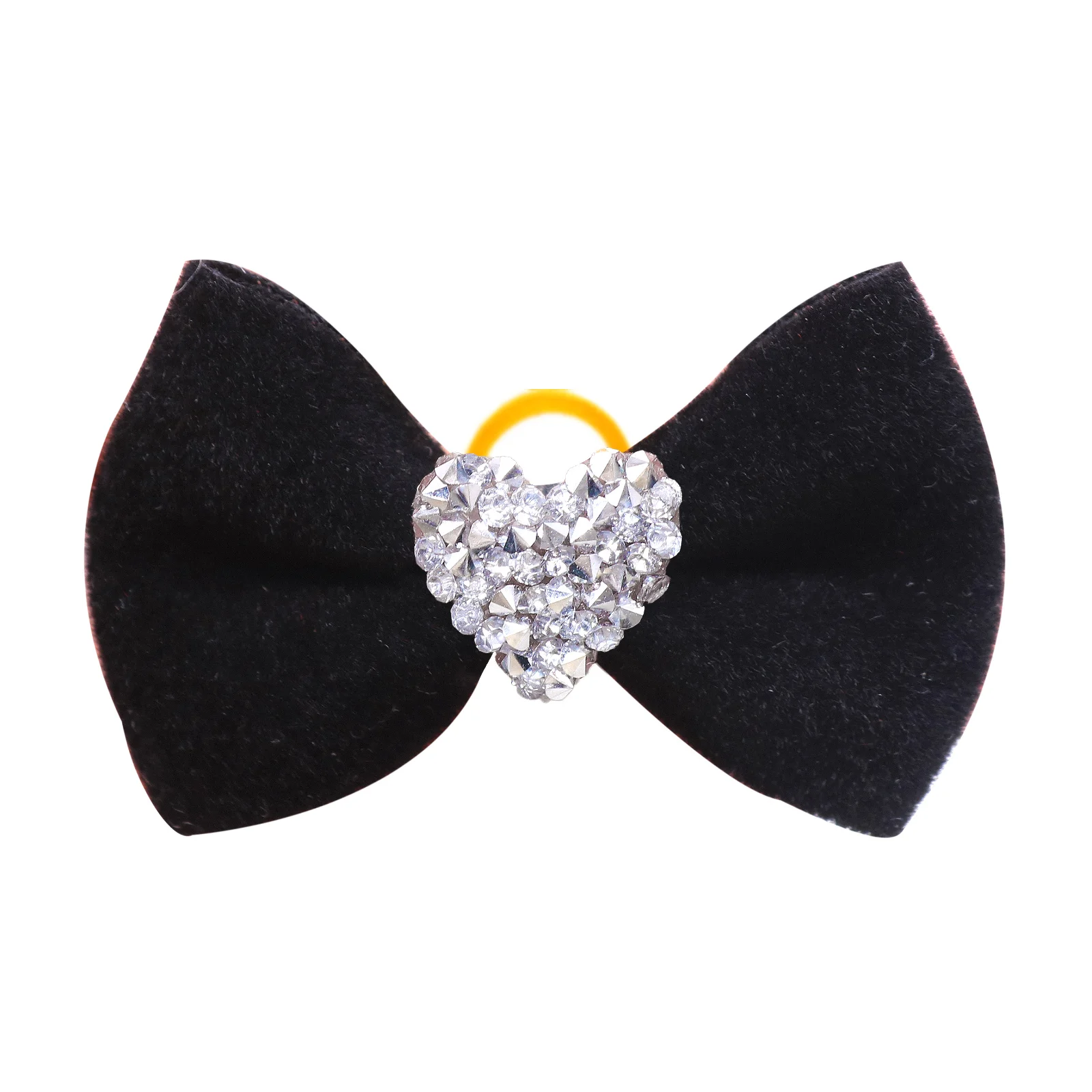 2PCS Diamonds Dog Bows With Rubber Bands Handmade Puppy Bowknots Valentine's Day Dog Hair Accessories Pet Supplies For Dogs - Image 9