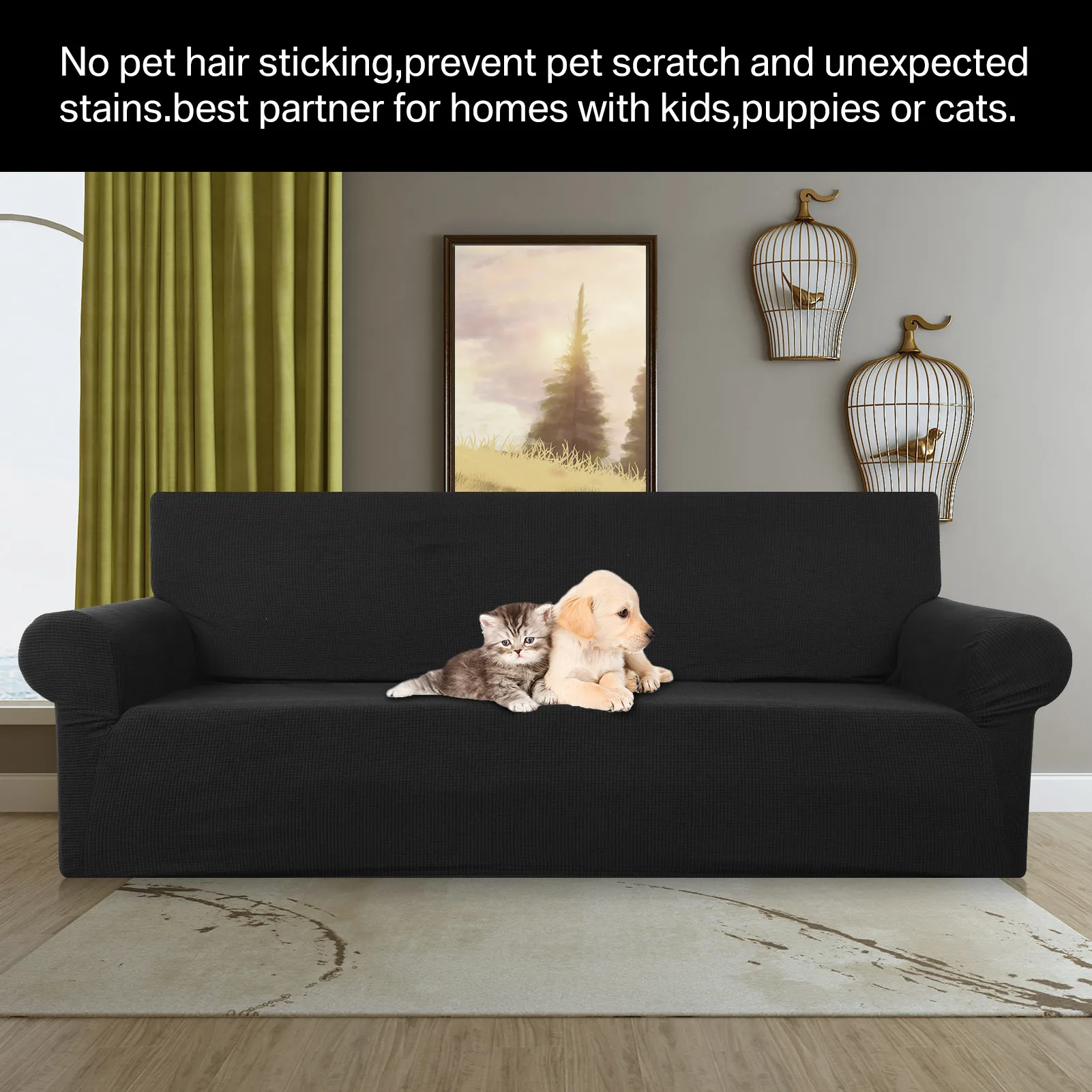 Joccun Stretch Couch Cover Slipcovers Sofa Covers for 1/2/3/4 Cushion Couch Spandex Jacquard Washable Furniture Protector Cov