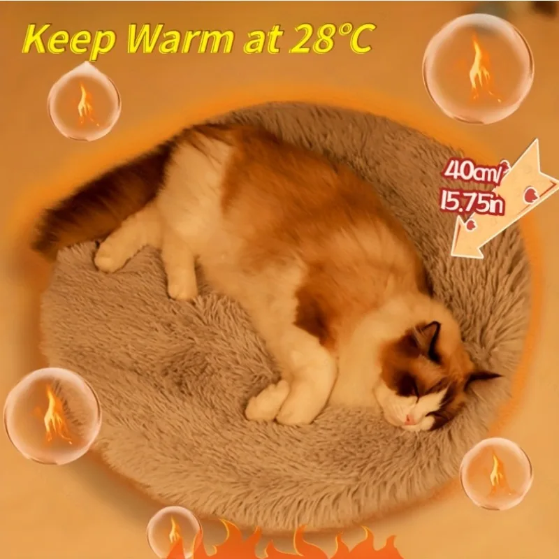 1pc 40cm Pet Electric Blanket Heating Pad Dog Cat Bed Mat Pet Dog Sofa Cushions Pet Space Beds Heater Home Pet Heating Produc