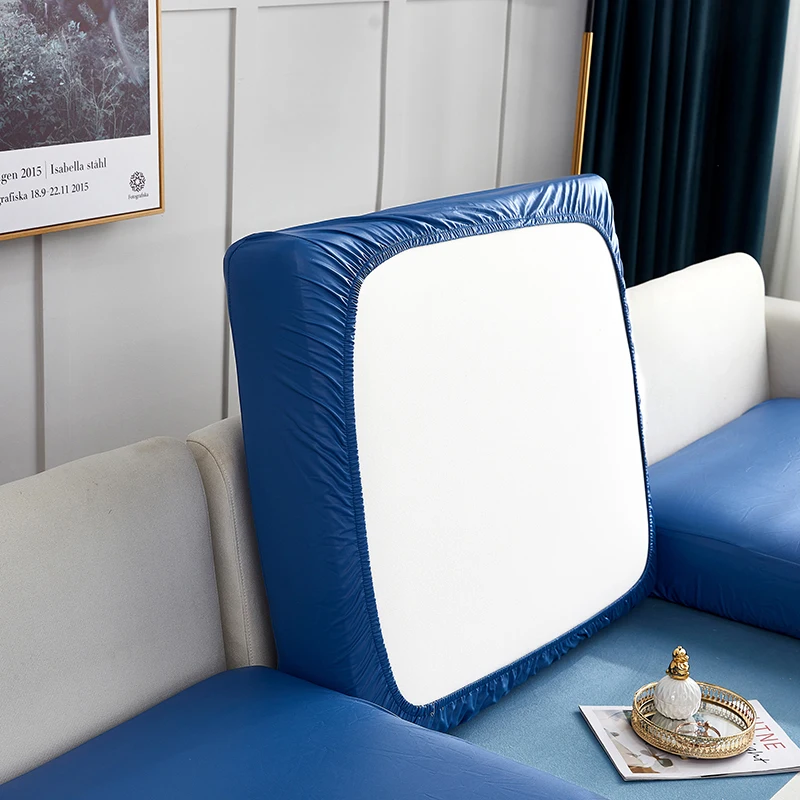 Stretch PU leather waterproof sofa cushion cover sofa seat slipcover backrest cover easy clean sofa protector for pets kids - Image 21