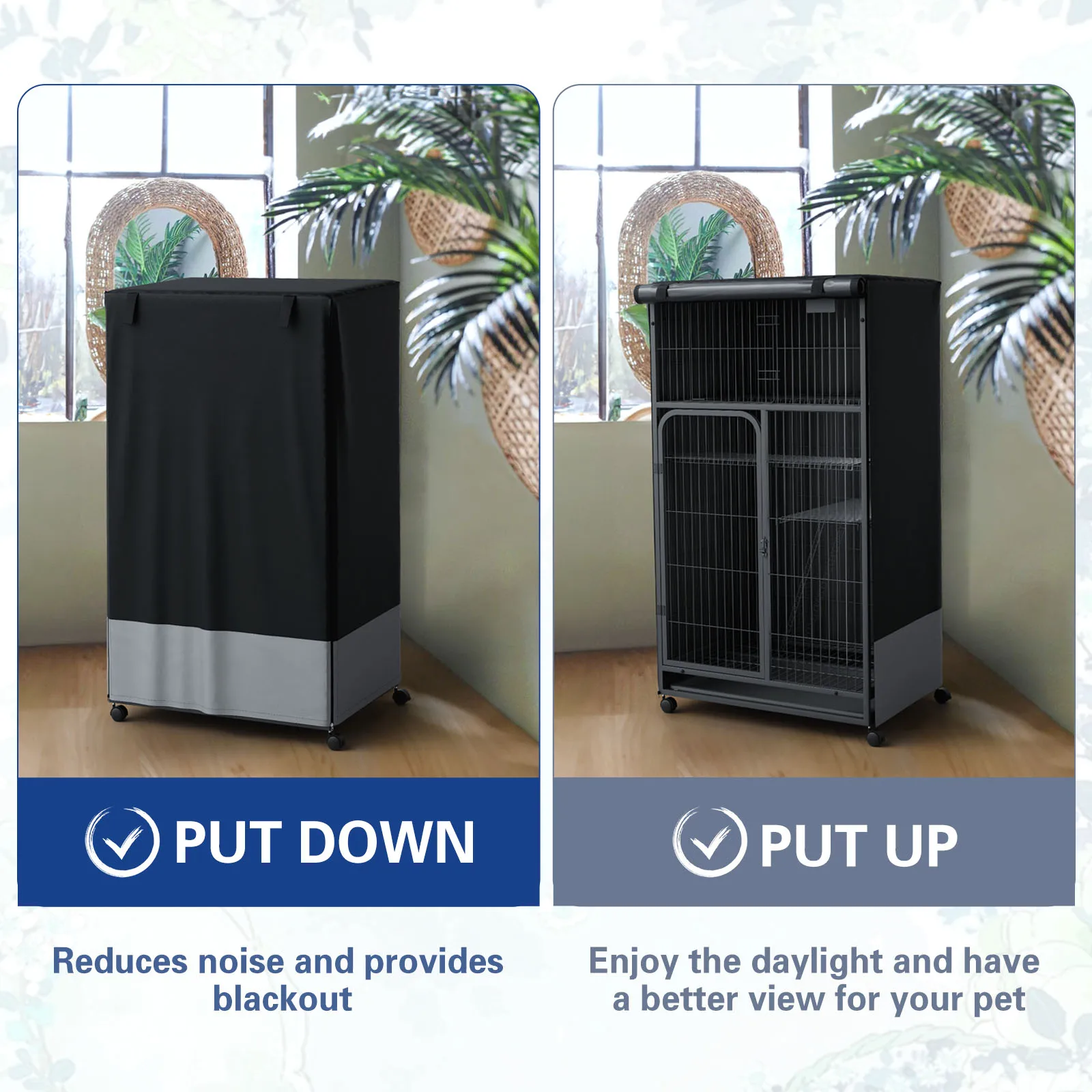 Bird Cage Cover Out Birdcage Cover Durable Breathable Washable Material for Night Heavy Duty Waterproof Pet Parrot Ferret Cov