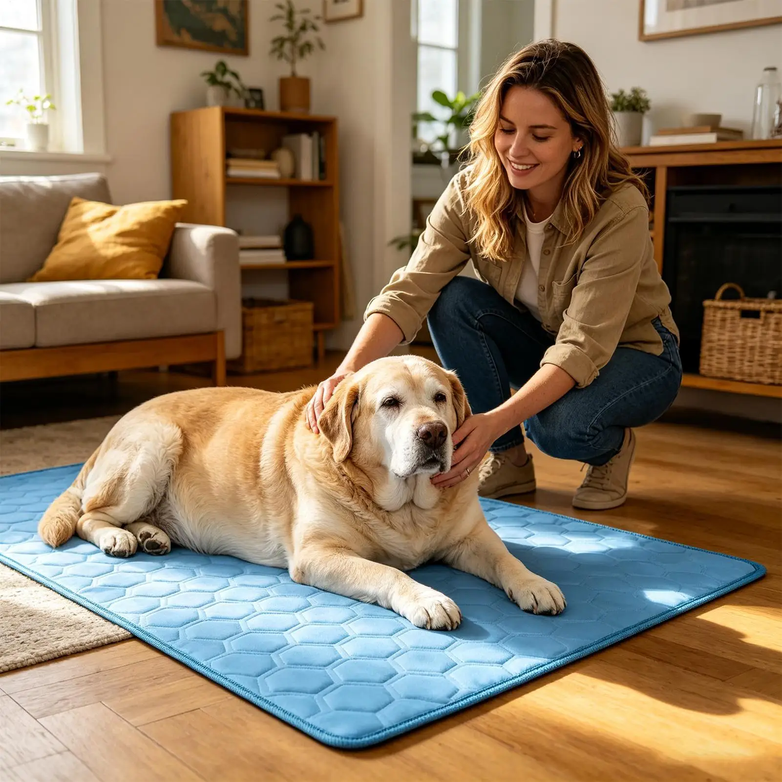 The Ultimate Cooling Pet Mat Breathable Washable Summer Pad Dog Cat Self Cool Blanket for Kennel Crate and Bed Sleeping Ice S