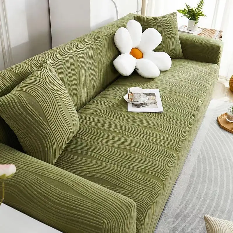 90-360cm Full Package Universal Elastic Sofa Slipcover Solid Color Anti Cat Scratch Durable 2/3/4/5 Seater Sofa Cover All Season - Image 9