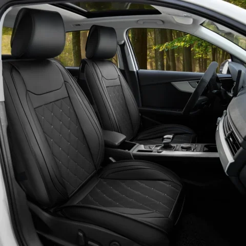 Nilight 5Car Seat Covers Waterproof Faux Leather Cushions Anti-Slip Universal Fit for Cars Kia Civic Corolla Hyundai Honda Ca
