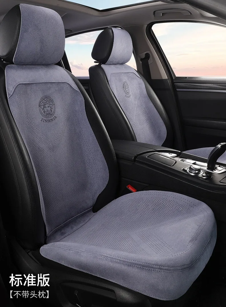 Light Luxury Suede Leather Car Seat Covers Universal Non Slip Car Seat Protectors Full Set Interior Accessories Car Seat Cushion - Image 13
