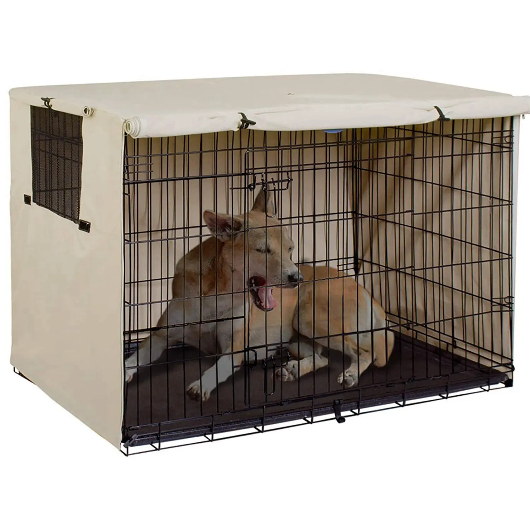 2X Dog Crate Cover Oxford Cloth Pet Kennel Cover Universal Fit For 36 Inches Wire Dog Crate-ABYA