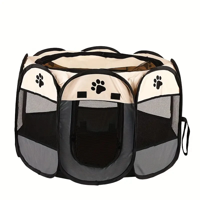 Cat Maternity Room Octagonal Pet Fence Oxford Cloth Waterproof and Scratch-Resistant Foldable Pet Tent Cat Nest Kennel