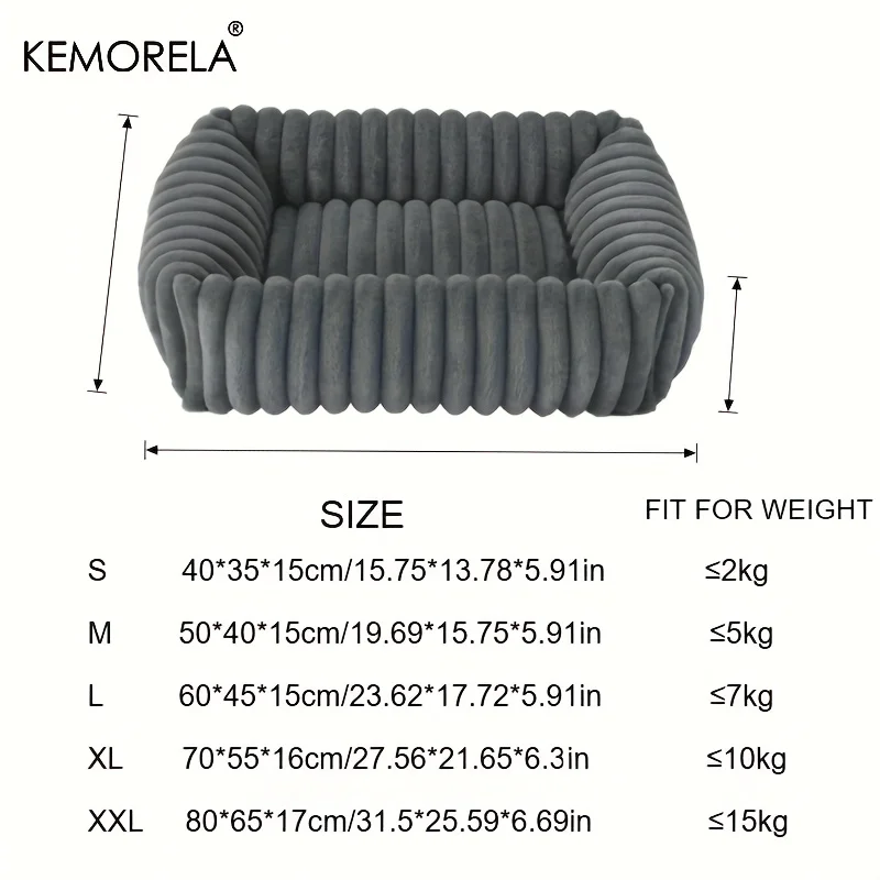 Orthopedic Plush Dog Bed Mattress High Resilience Support All Seasons Fluffy Pet Bed for Medium to Large Dogs Bedroom Friendl
