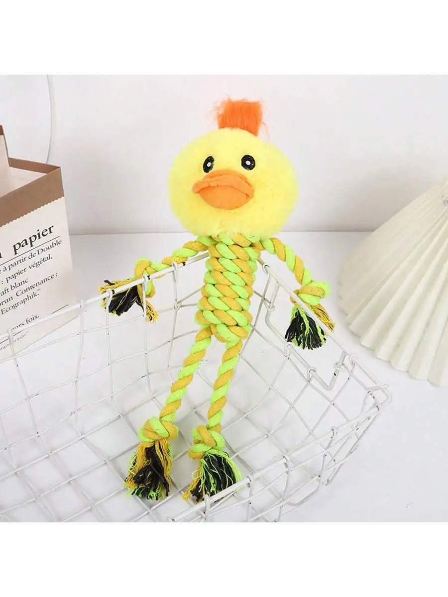 A Cotton Rope Pet Plush Toy, Durable and Bite-Resistant, Cartoon Animal-Shaped Dog Toy for Self-Entertainment and Boredom Relief, for Pets Only - Image 8