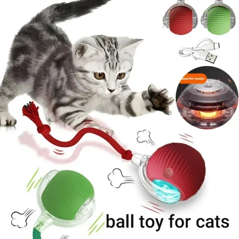 Pet Smart Interactive Ball Rechargeable Cat Ball Smart Kitten Dog Interaction Toy Intelligent Toy Ball Automatic Rolling Cat 