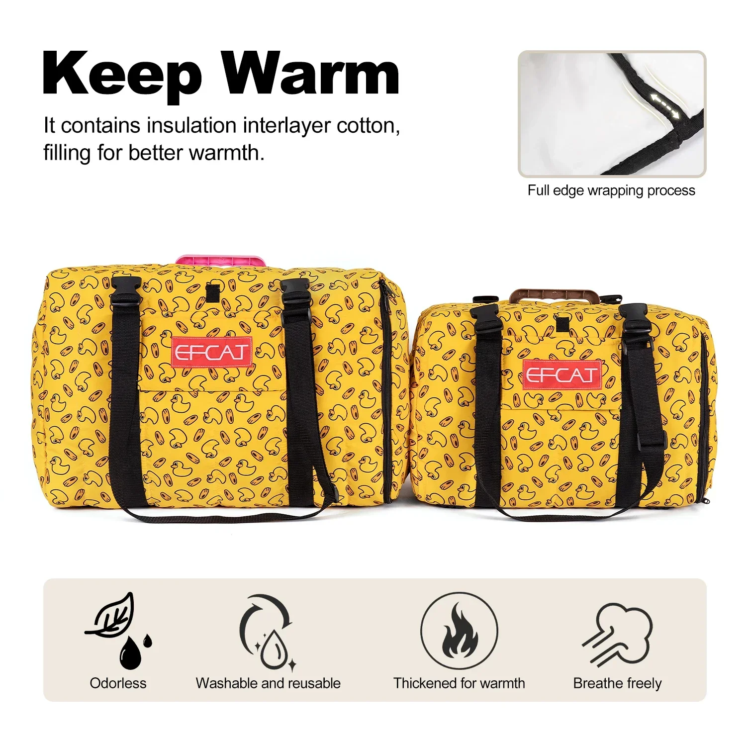 Winter Insulated Pet Crate Cover,Outdoor Coldproof Windproof Dog Cat Crate Outer Cover
