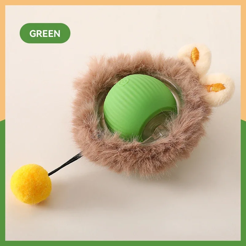 Rechargeable Automatic Rolling Ball Cat Toy – Fake Tail, Imitate Mouse, Electric Interactive for Cats & Dogs - Image 9