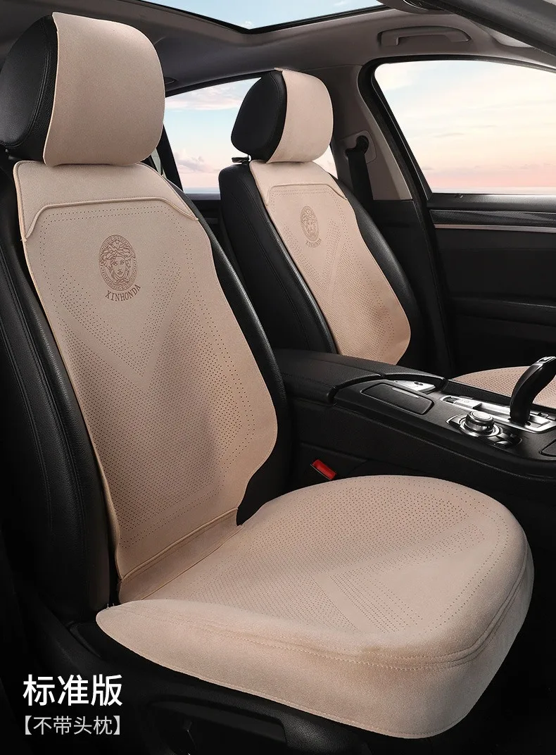 Light Luxury Suede Leather Car Seat Covers Universal Non Slip Car Seat Protectors Full Set Interior Accessories Car Seat Cushion - Image 12