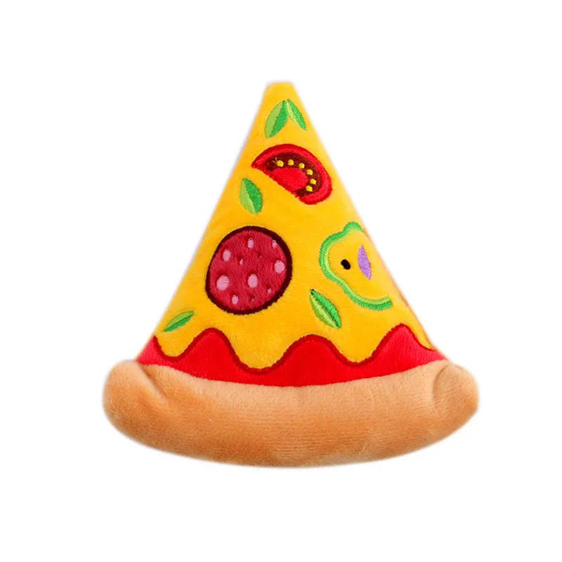 Hamburger Pet Dog Chew Safe Milkshake Funny Dog Chew Toy Comfortable Puppy Molar Toy Pizza Plush Doll Pet Supplies Accessorie