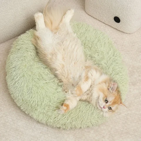 Long Haired Pet Nest Winter Warm Nest All Season Universal Pet Mattress Round Home Pet Supplies Household Goods