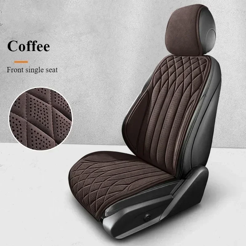 Universal Car Seat Covers,Soft Suede Fabric in Elegant Diamond Pattern,Breathable Car Seat Cushions for All Seasons,Full Set - Image 15