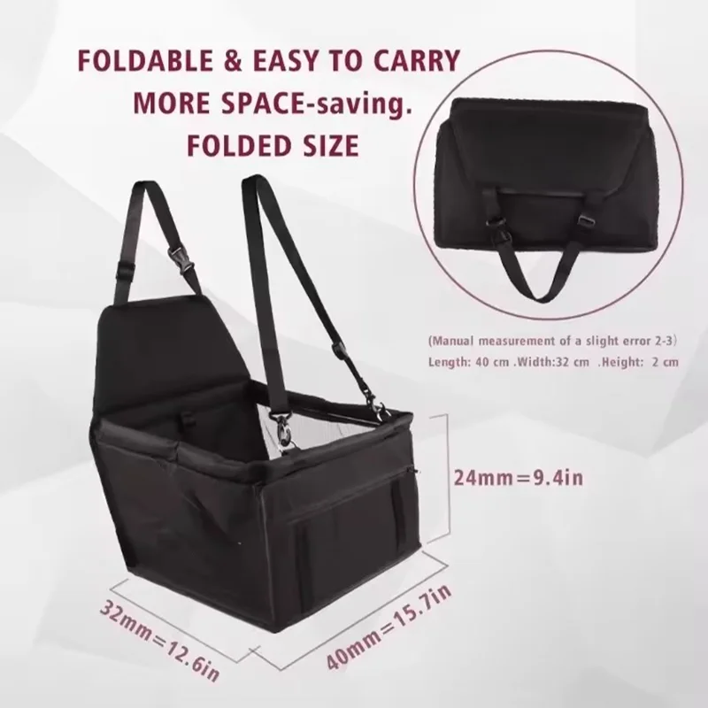 Waterproof Foldable Dog Car Seat Cover Hammock Anti Slip Pet Harness Cat Travel Basket Stable Safety Protector Mat For Dog Ca