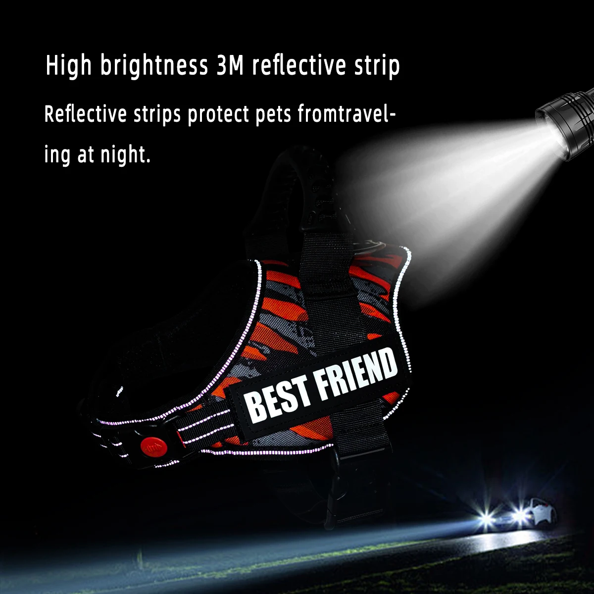 Accept Customise Patches Pet Dog Harness No Pull Reflective Saddle Adjustable Dog Walking For Small Medium And Large Dogs Ves