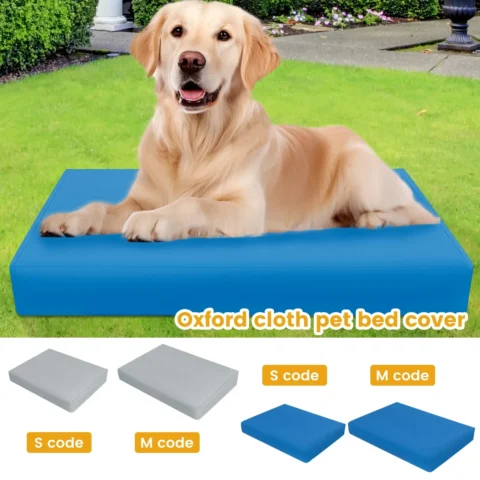 Dog Bed Cover Oxford Cloth Waterproof Dog Bed Protector Cover With Zipper Removable Dog Bed Liner Easy to Wash Pet Supplies S