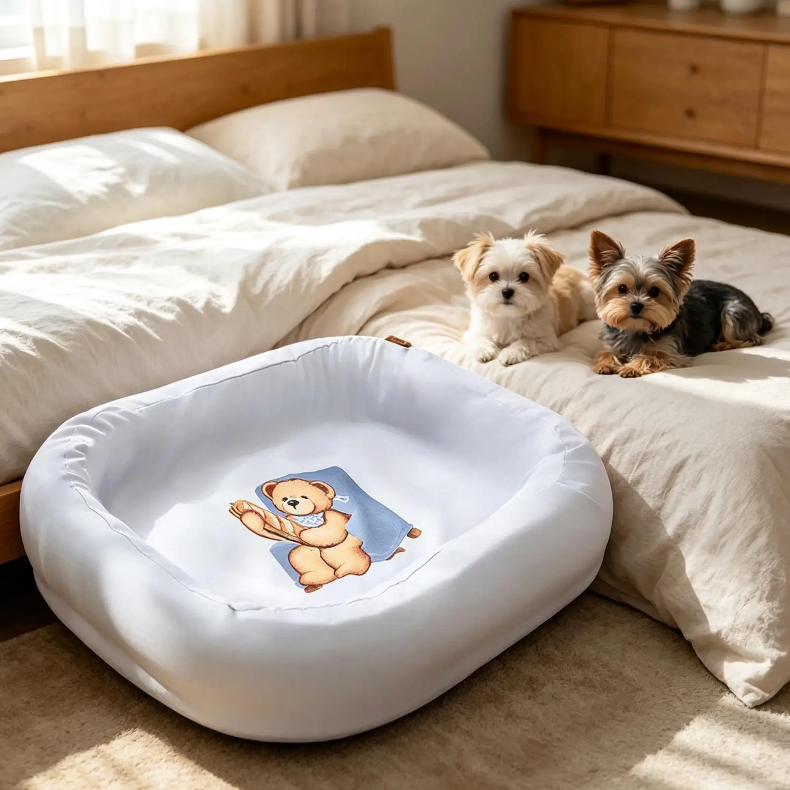 Dog Cover For Bed Washable Pet Mattress Protector Replacement Chew Proof Dog Bed Cover For Home Living Room Indoor Bedroom