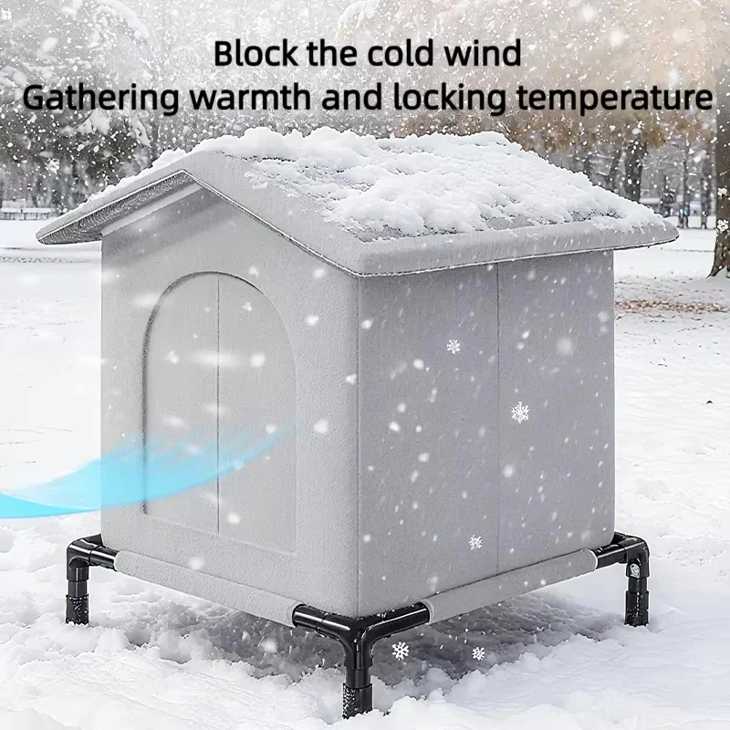 Waterproof Stray Cat House with Mat Foldable Summer Cool Shelter Pet Cave Nest Outdoor Sleeping Bed for Small Dogs And Puppie