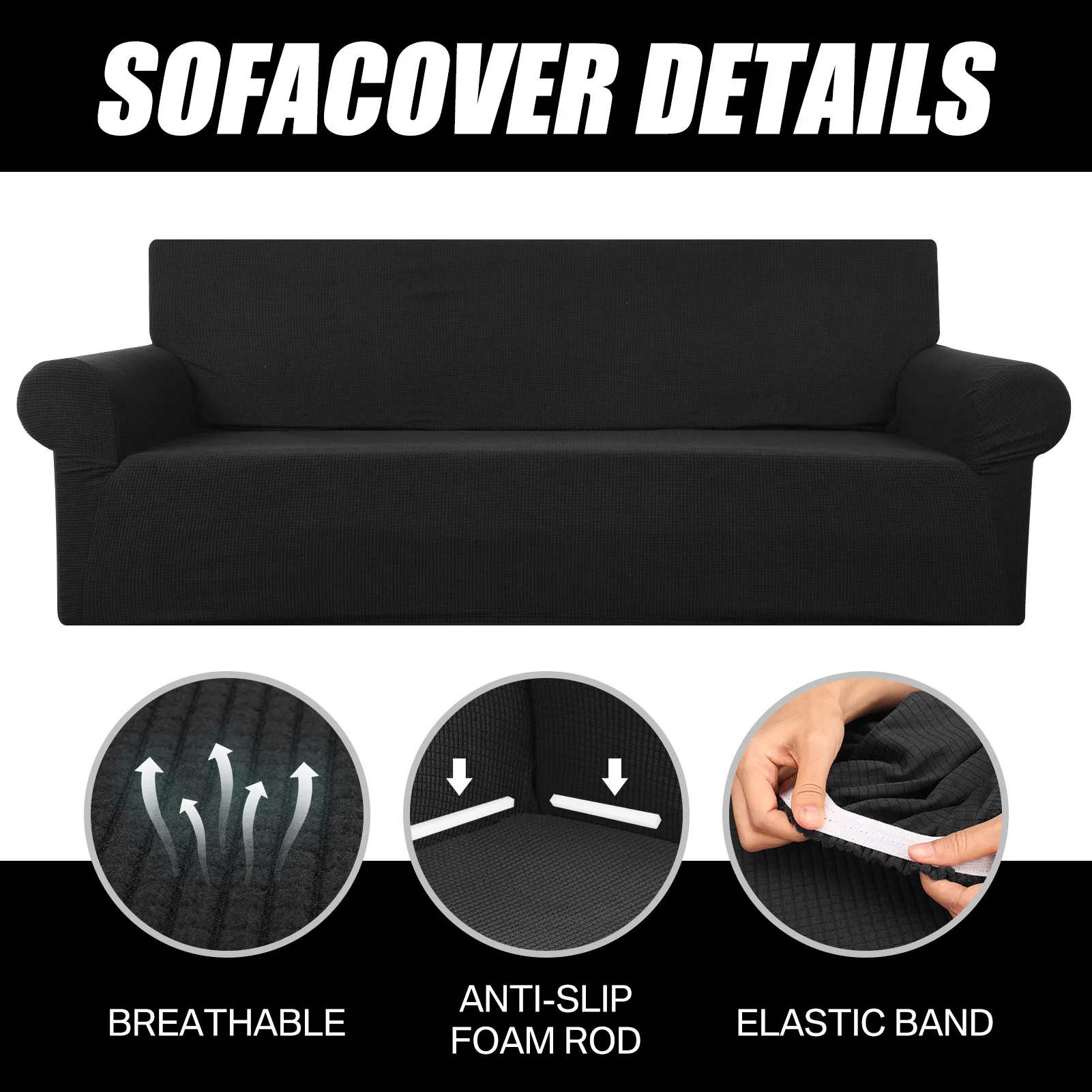 Joccun Stretch Couch Cover Slipcovers Sofa Covers for 1/2/3/4 Cushion Couch Spandex Jacquard Washable Furniture Protector Cov