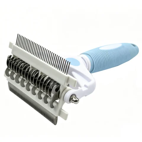 Pet Deshedding Brush 3 in 1 Cat Dog Hair Remover Puppy Kitten Comb with Stainless Steel Teeth Dogs Grooming Shedding Supplies