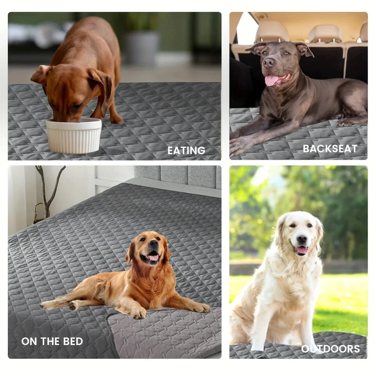 Double-Sided Waterproof Dog Bed Cover Pet Blanket Sofa Couch Furniture Protector Soft Comfortable Cotton Pad for Dogs