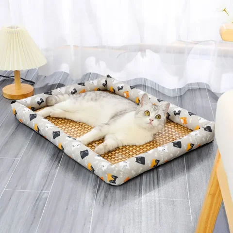 Summer Pet Bed Cat Sleeping Mat Sofa Bed Cooling Mat for Small Dog Cats Comfortable Wear-Resistant Pads Pet Supplies