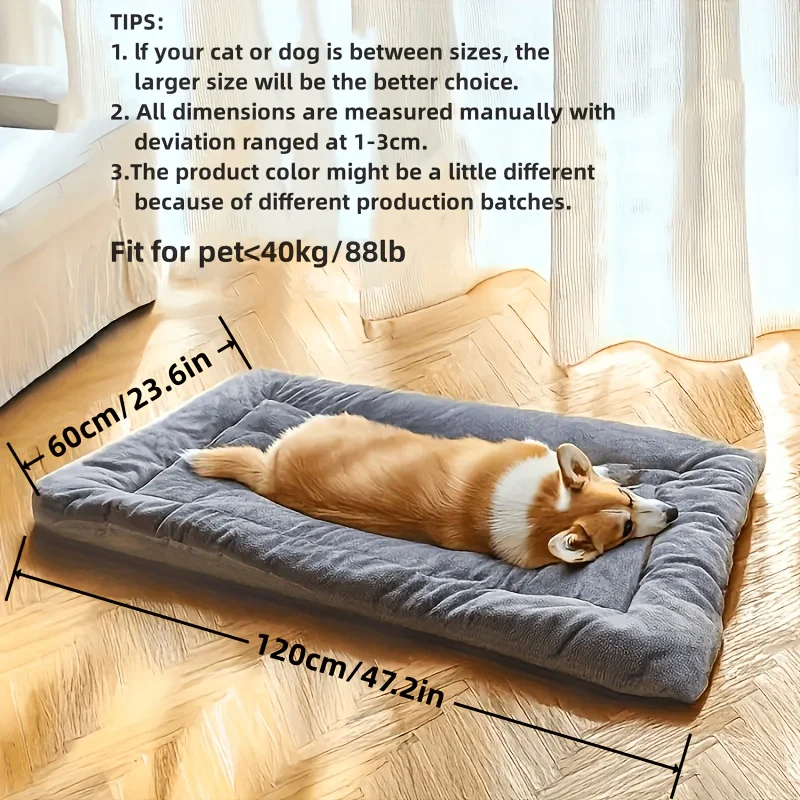 Large Size Ultra Soft Polyester Pet Bed for Dogs and Cats Sofa Cushion Pet Mat for Home - Image 3