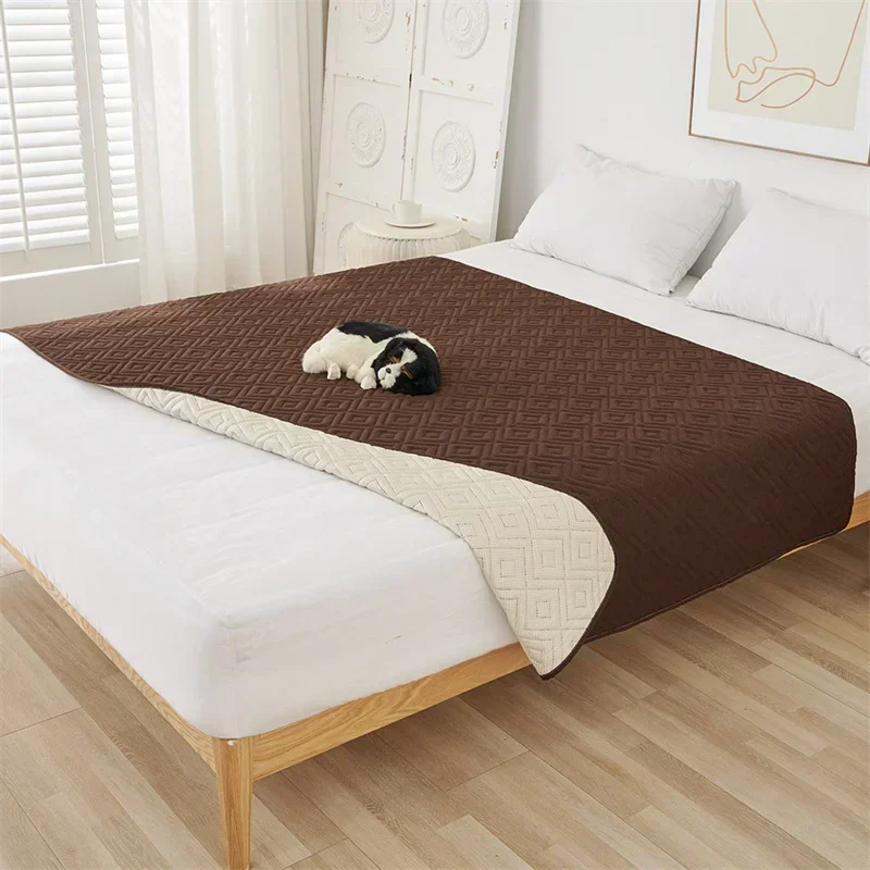 Water Repellent Pets Blanket Bed Mattress Bedspread Cover Cat Solid Color King Size Double Pads Home Dog Mattress Dust Protec