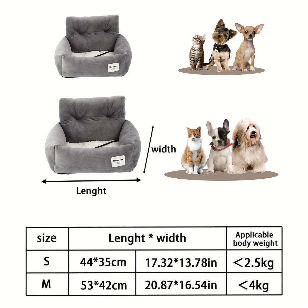 Car Bed Dog Sofa Large Dogs Small Breeds Mat Accessory Supplies Fluffy Pets Products Cushions Big Beds Cats Medium Bad Pet Pu