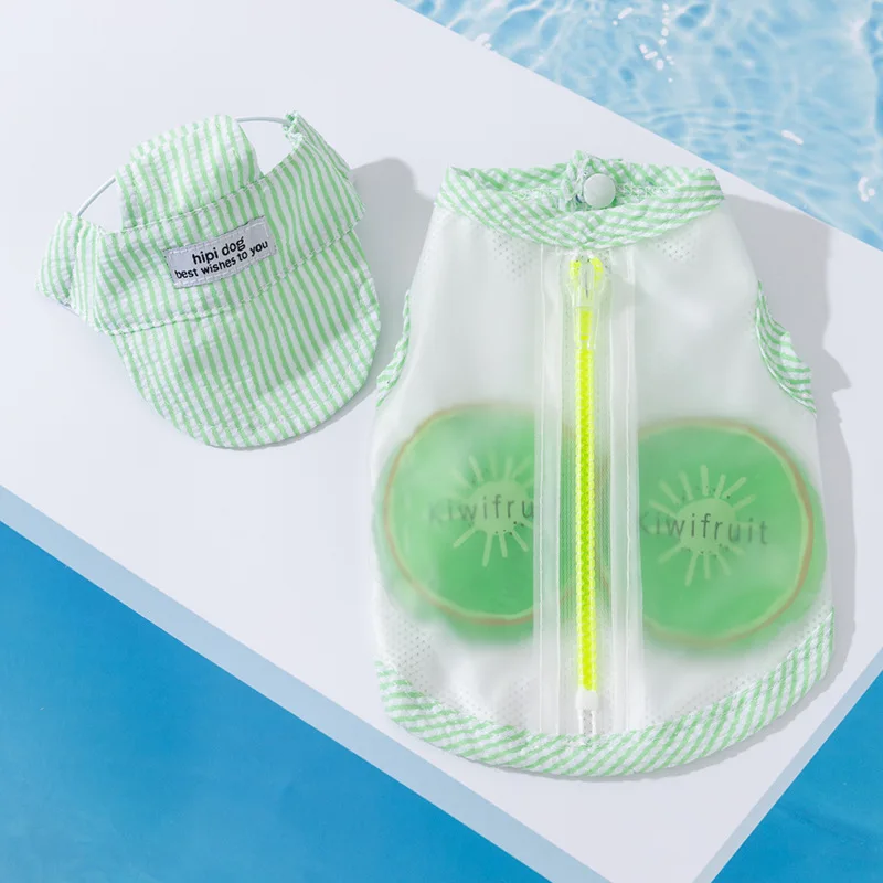 Dog Cooling Clothes With Fruit Ice Pack For Small Medium Dogs Cats Outdoor Pet Dog Clothes Chihuahua Puppy Summer Dog Vests