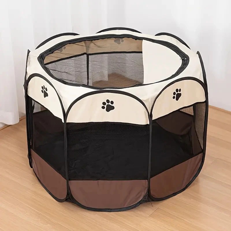 Cat Maternity Room Octagonal Pet Fence Oxford Cloth Waterproof and Scratch-Resistant Foldable Pet Tent Cat Nest Kennel