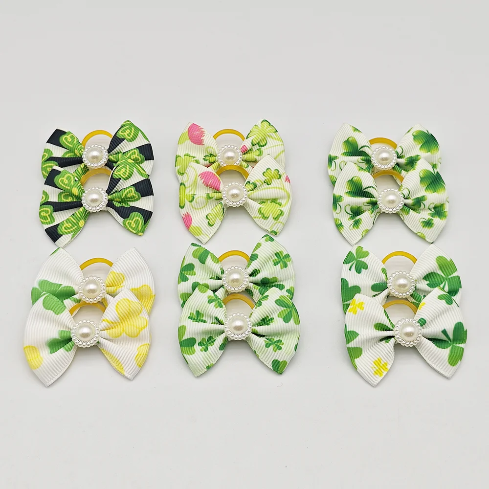10pcs Hair Bows For Dog Pet Grooming Accessories Puppy Hair Clips With Elastic Rubber Band Yorkshire Terrier Hair Accessories - Image 7