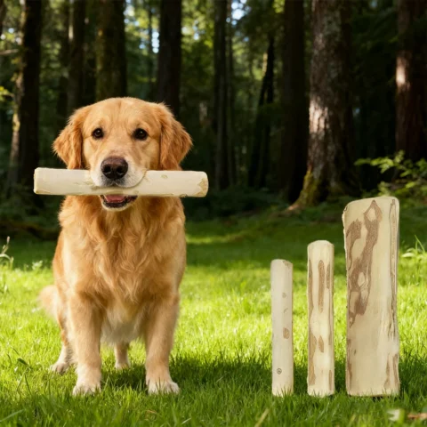 1 PC Natural Coffee Wood Dog Chew Stick Durable Dental Teeth Cleaning Molar Toy for Pet Small Large Dogs Stress Relief Teethi