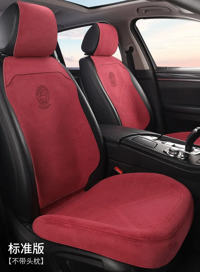 Light Luxury Suede Leather Car Seat Covers Universal Non Slip Car Seat Protectors Full Set Interior Accessories Car Seat Cushion - Image 14