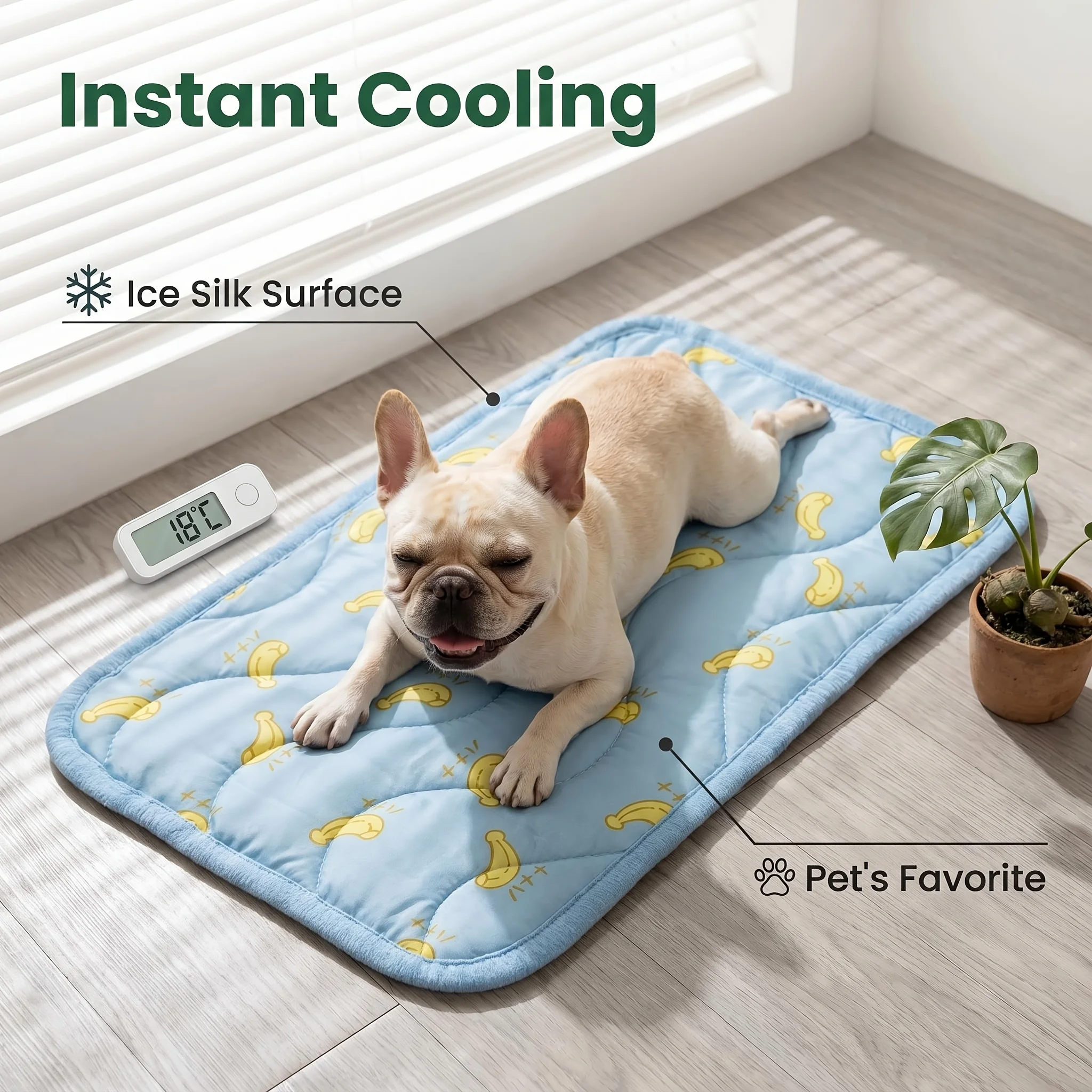 Cooling Dog Mat Summer Pad Breathable Pet Bed Sofa Washable Blanket for Small Medium Large Dogs And Cats