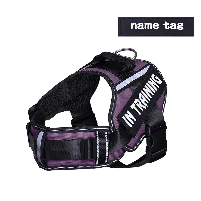 KOMMILIFE Adjustable Nylon Dog Harness Personalized Harness For Dogs Reflective Breathable Neck Guard Dog Harness Vest No Pull - Image 20