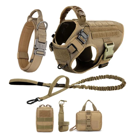 Large Dog Harness And Leash Set Pet German Shepherd Malinois Training Walking Vest Dog Harness And Collar For Medium Large Do