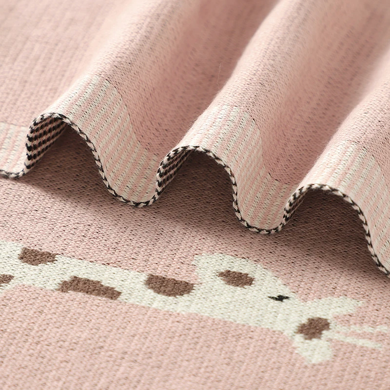 Cotton Knitted Baby Blanket Newborn Boys Girls Super Soft Stroller Basket Swaddle Wrap Plaid 100*80cm Infant Receiving Bed Qu