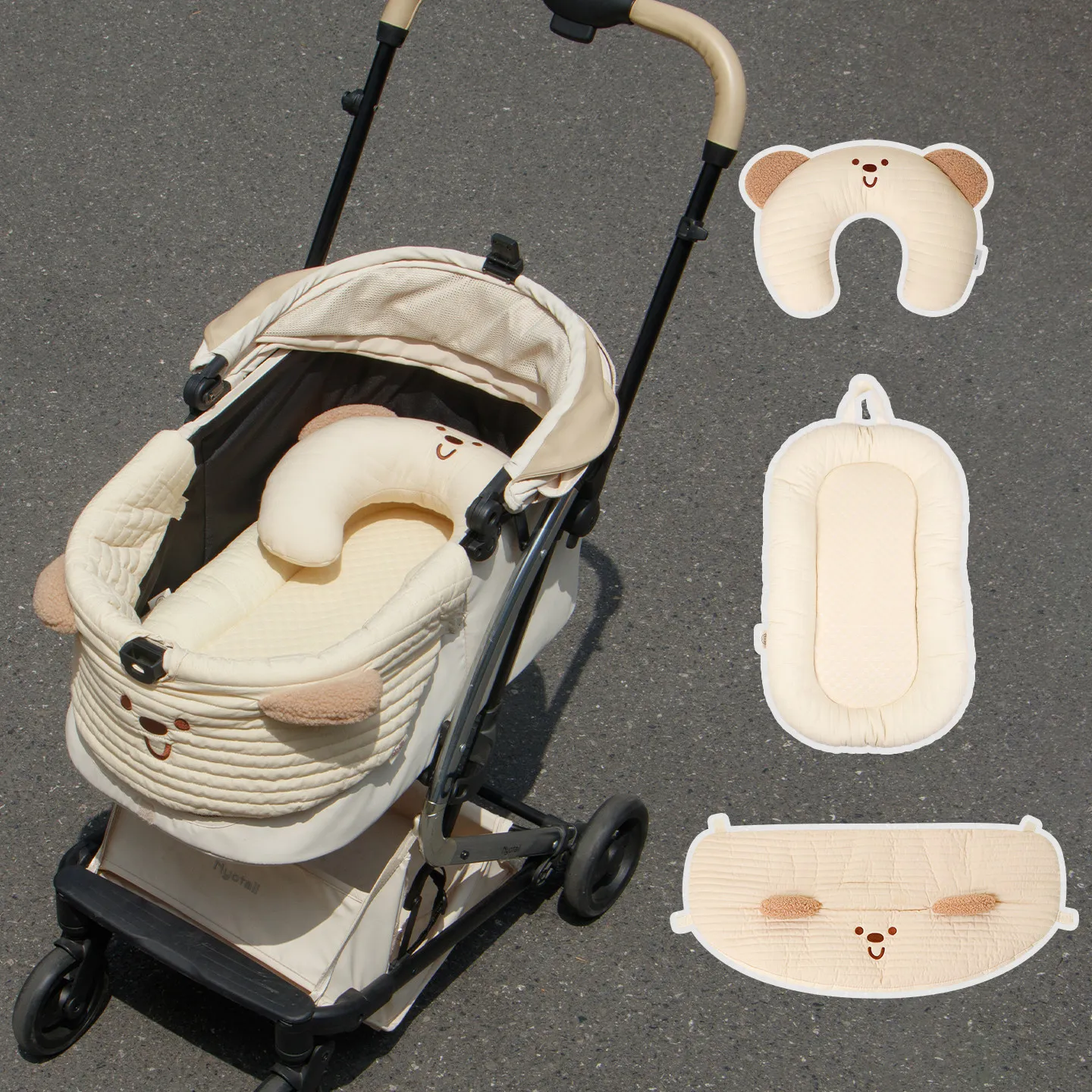 Cooling Pet Stroller Pad Insert – Breathable Ice Silk Dog Pram Cushion Liner – Temperature-Drop Stroller Bed with Bolstered Edge - Image 7
