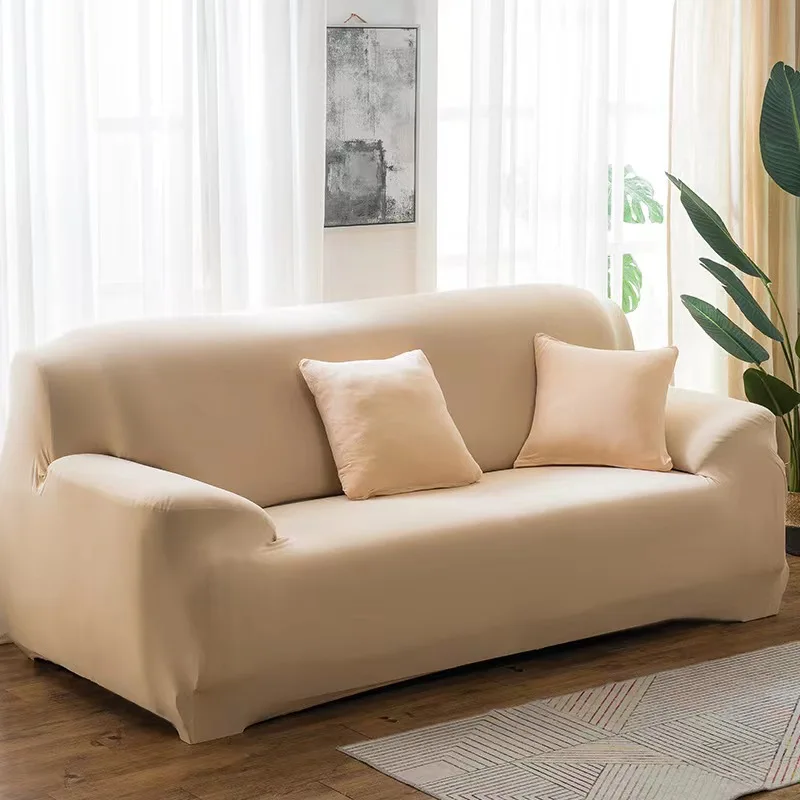 Solid Color Elastic Sofa Covers for Living Room Spandex Sectional Corner Sofa Slipcovers Couch Chair Cover 1/2/3/4 Seater - Image 14