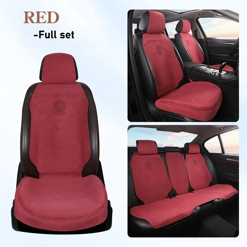 Light Luxury Suede Leather Car Seat Covers Universal Non Slip Car Seat Protectors Full Set Interior Accessories Car Seat Cushion - Image 19