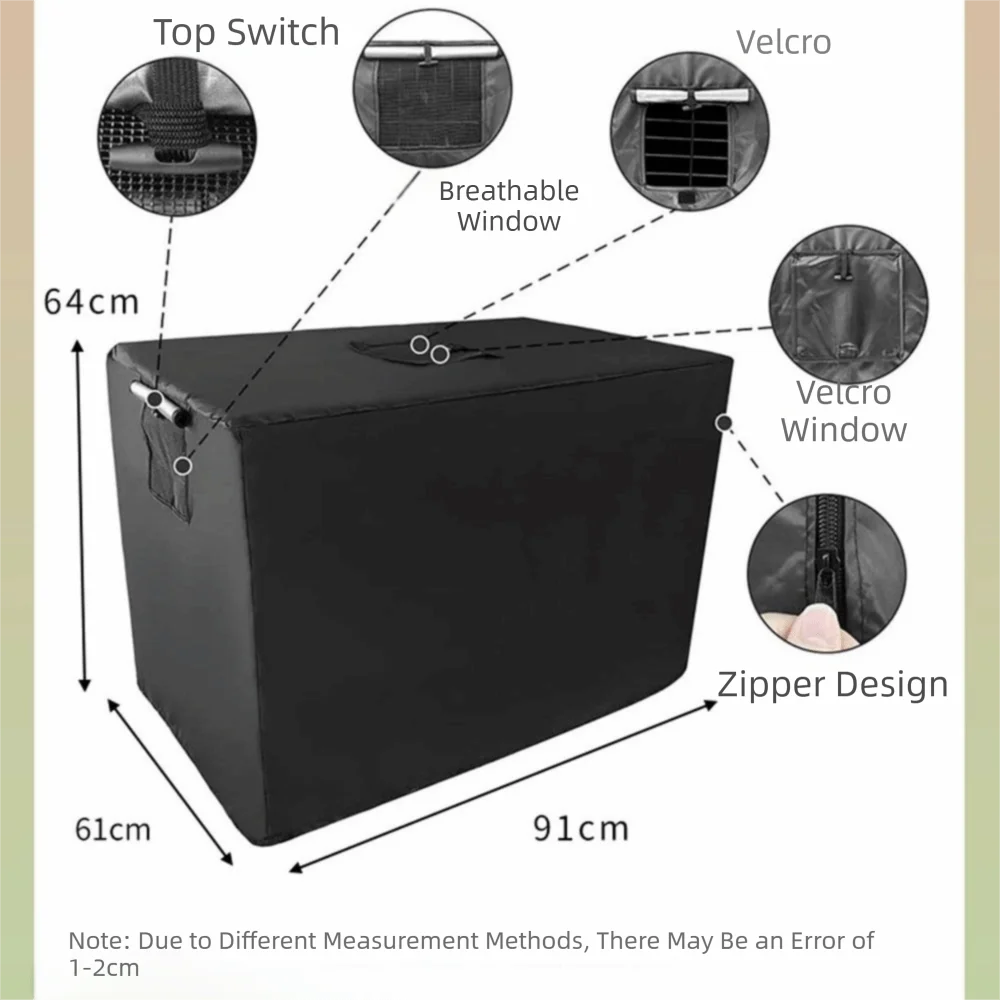 Waterproof Dog Cage Cover Thickened Warm Oxford Cloth Pet Kennel Cover Machine Washable Durable Wire Crate Sun Covers