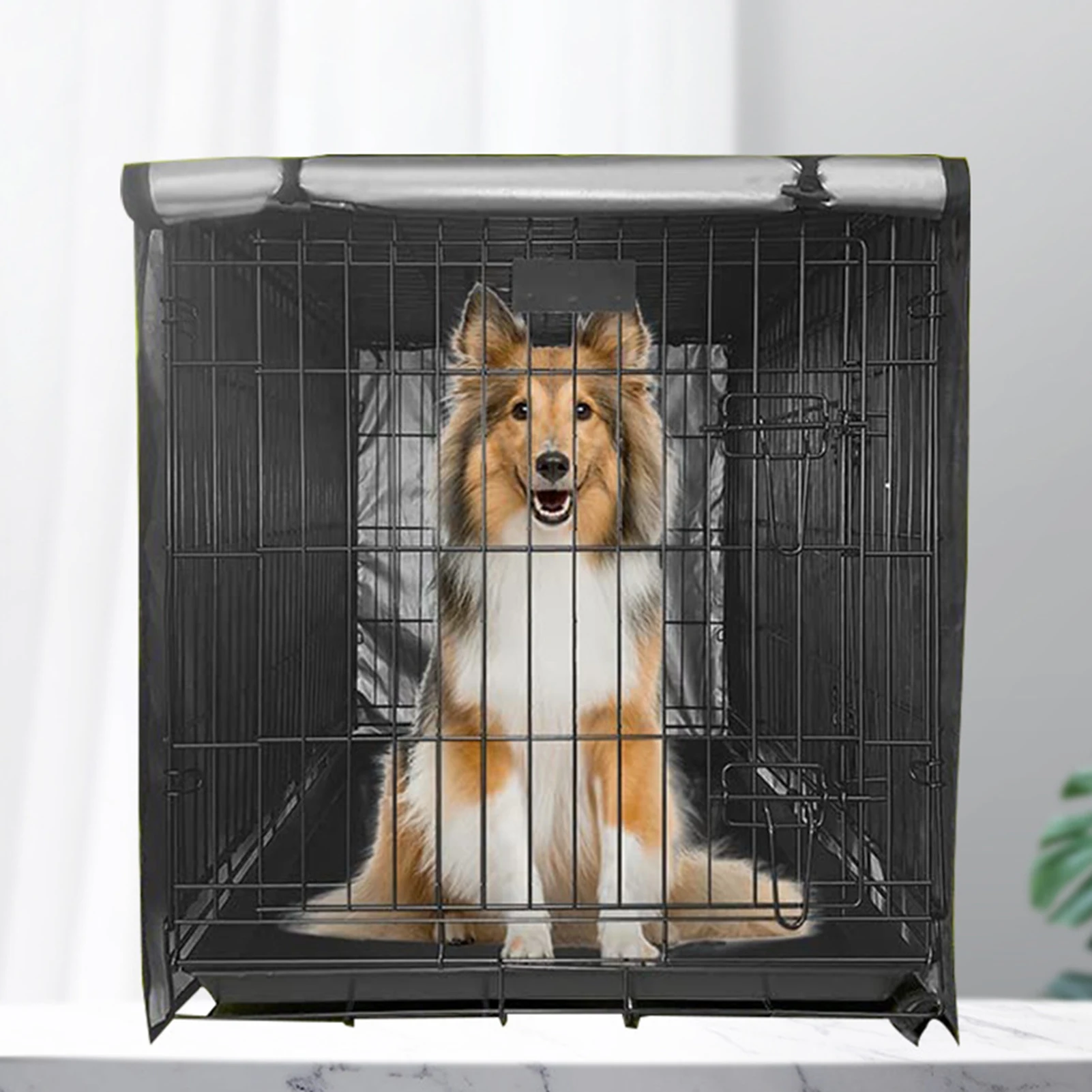 210D Oxford Pet Dog Cage Cover Dustproof Waterproof Kennel Outdoor Foldable Small/Medium/Large Dogs Cage Universal Accessorio
