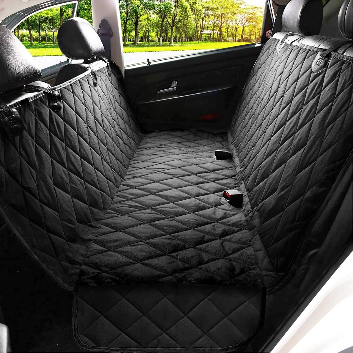 Dog Car Seat Cover Waterproof Pet Travel Dog Carrier Hammock Car Rear Back Seat Protector Mat Safety Carrier For Dogs Safety Pad - Image 2