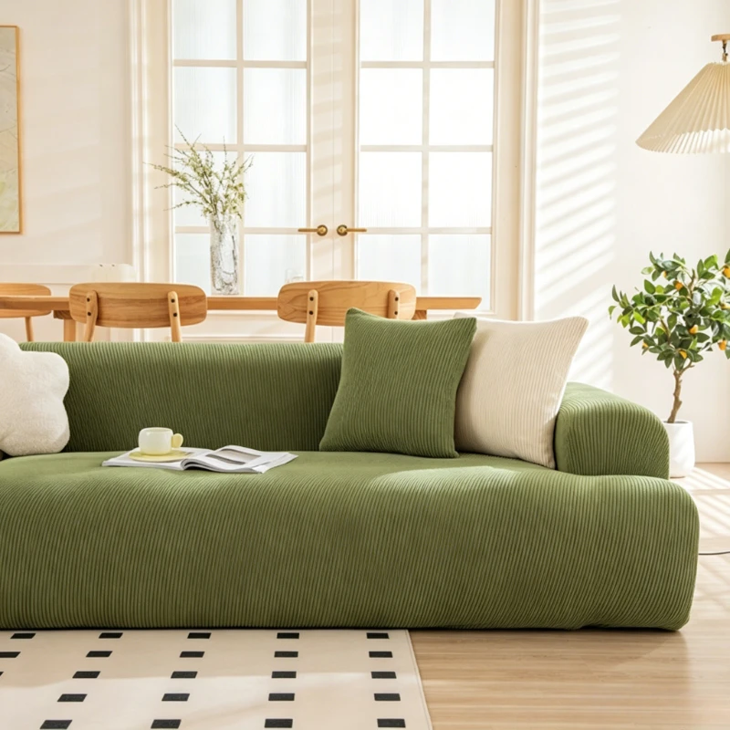 Corduroy Sofa Cover 1-2-3-4 Seater, Non-Slip Elastic Full Wrap Couch Protector for Living Room, Thick Slipcover Machine Washa