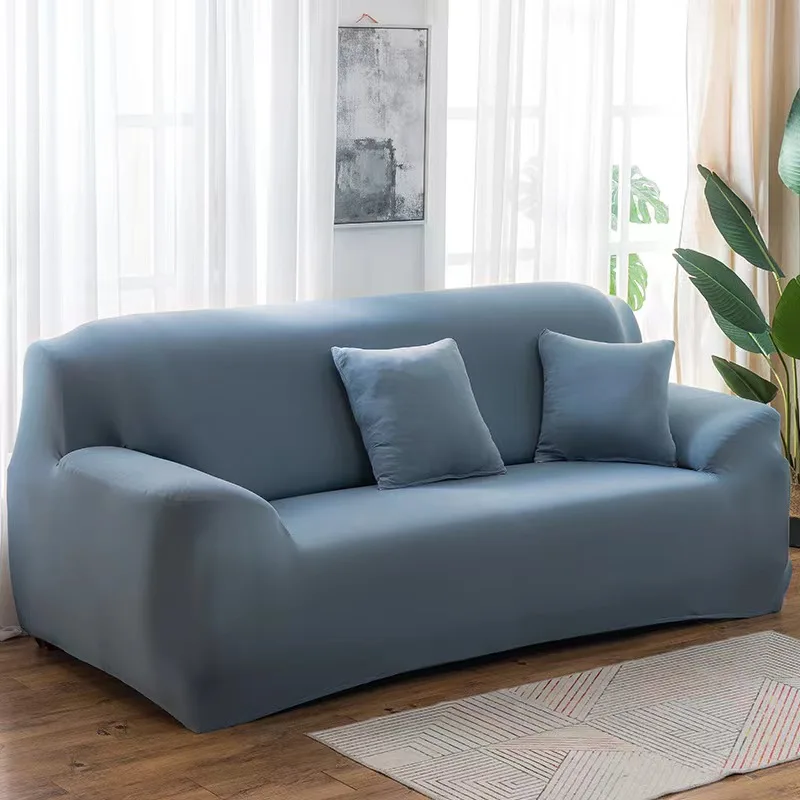 Solid Color Elastic Sofa Covers for Living Room Spandex Sectional Corner Sofa Slipcovers Couch Chair Cover 1/2/3/4 Seater - Image 9