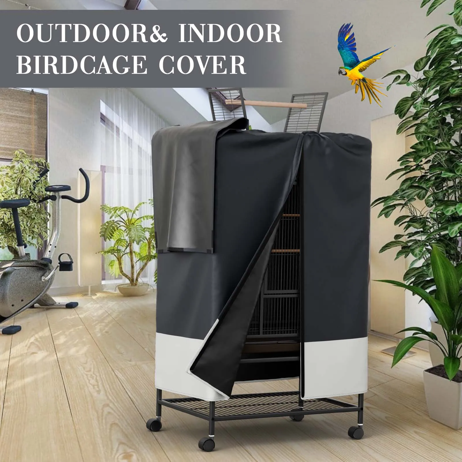 Indoor and Outdoor Bird Cage Cover to Small Animal Privacy Comfort with Removable Top Panel Durable Breathable Waterproof Cov